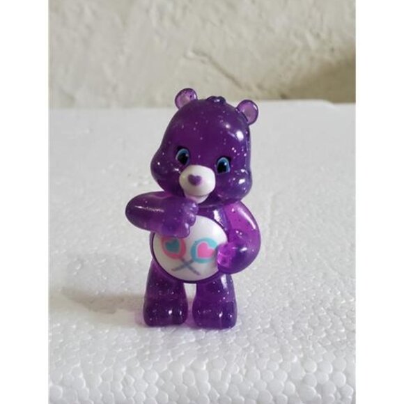 Care Bears Share Bear Series 2 Glitter Edition Collectible Mini Figure Purple 2 - Picture 1 of 6